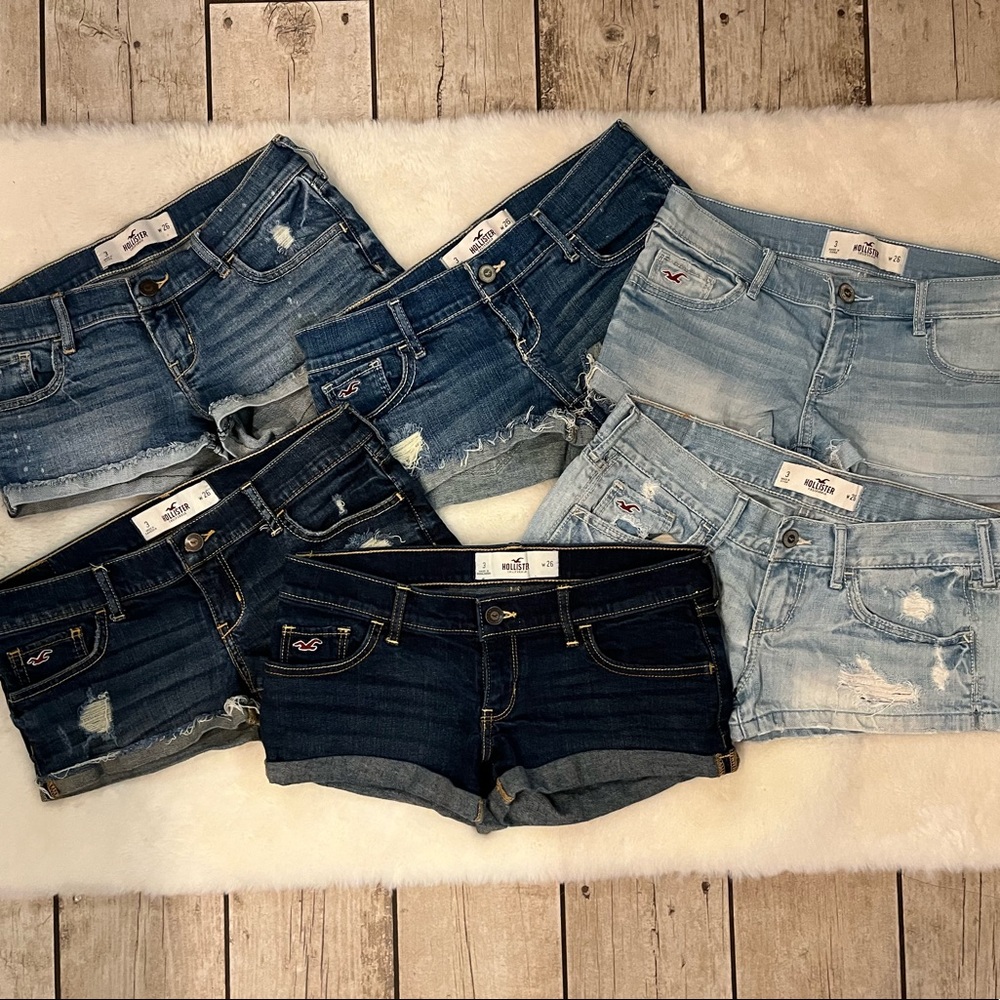 🌼6 PAIRS OF SHORTIES🌼SZ 3🌼BIG BUNDLE🌼EUC🌼HOLLISTER🌼